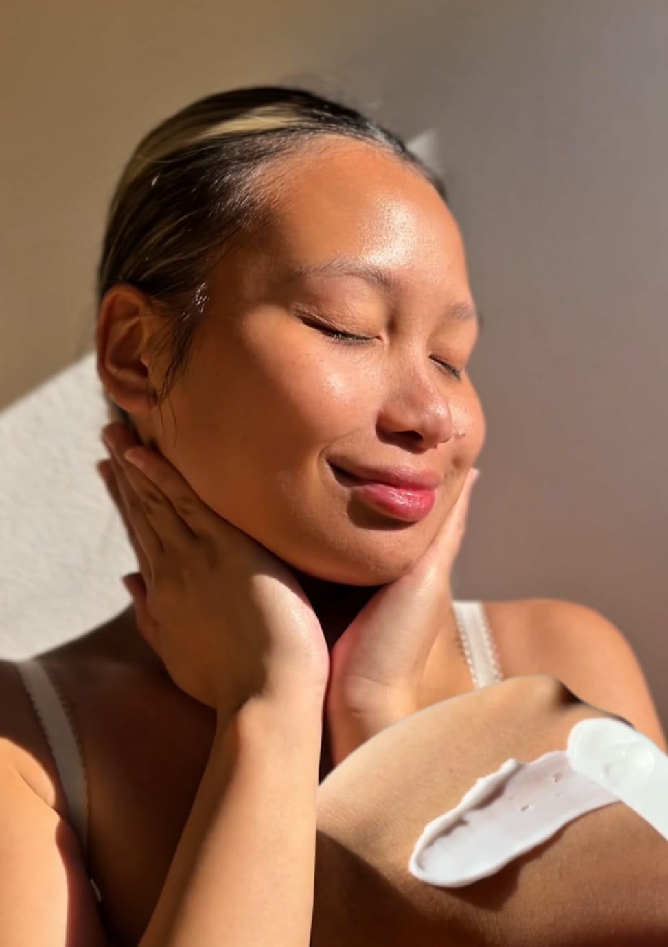 Aleezah with glowing skin